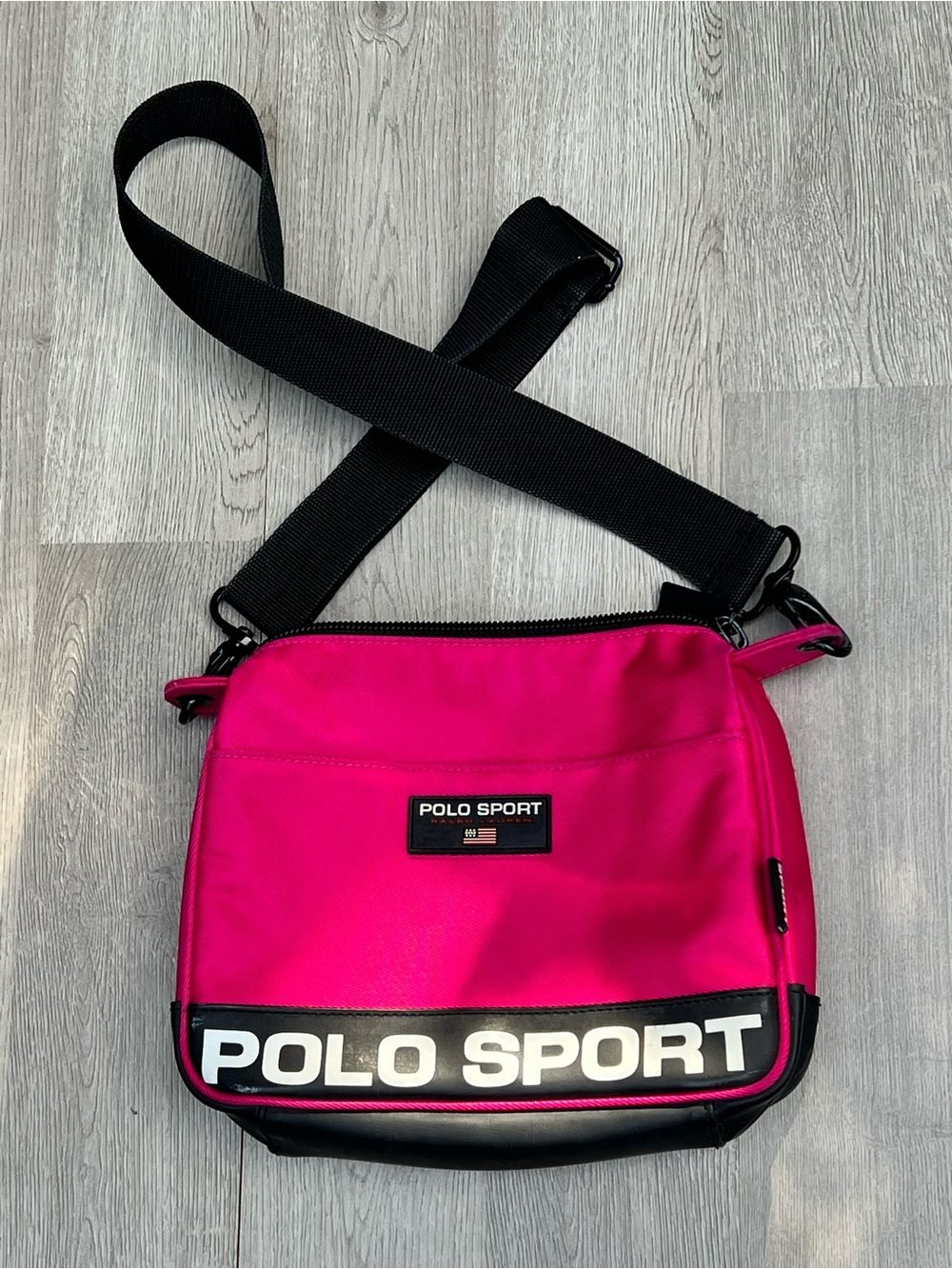 Vintage 1990s Hot Pink Polo Sport Bag Crossbody